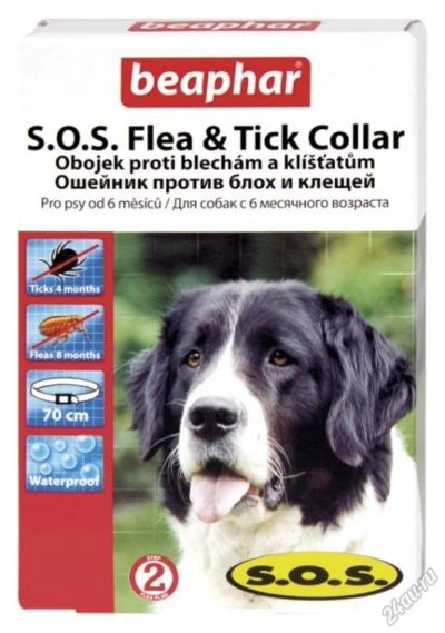 Лот: 5670579. Фото: 1. Ошейник Beaphar S.O.S. Flea... Косметика для животных