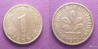 Лот: 13849493. Фото: 1. Германия 1 пфенниг 1979. Германия и Австрия