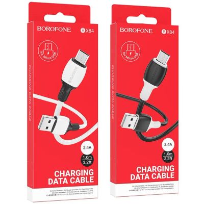 Лот: 19939244. Фото: 1. Кабель micro USB Borofone BX84... Зарядные устройства, блоки питания, адаптеры сетевые для смартфонов