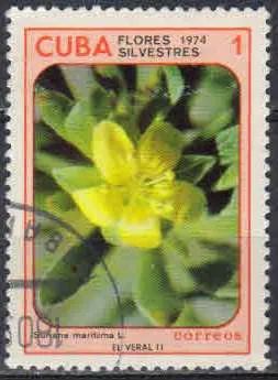 Лот: 21546546. Фото: 1. 1974. Куба. Дикорастущие цветы... Марки