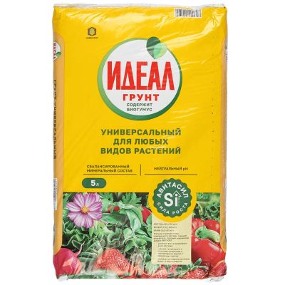Лот: 25726410. Фото: 1. Грунт универсальный, 5 л, Идеал. Грунты, удобрения