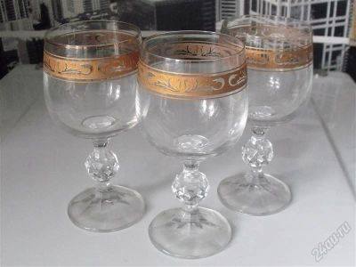 Лот: 2893124. Фото: 1. Бокалы Bohemia для вина 3шт одним... Кружки, стаканы, бокалы