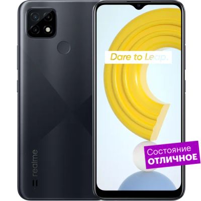 Лот: 22028398. Фото: 1. Смартфон realme C21 32GB Черный... Смартфоны