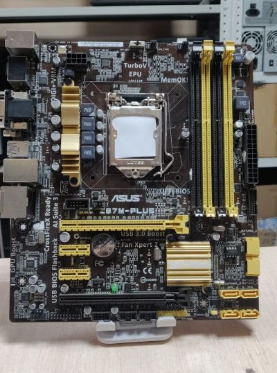Лот: 20972112. Фото: 1. Мат. плата ASUS Z87M-Plus/LGA1150... Материнские платы