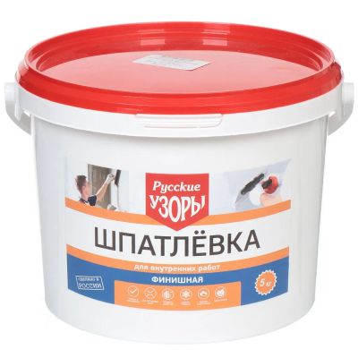 Лот: 24104716. Фото: 1. Шпатлевка Русские узоры, финишная... Смеси, шпатлевки, цемент