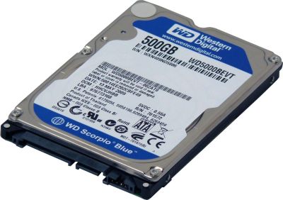 Лот: 12130702. Фото: 1. 2,5" WD Scorpio Blue 500Gb (WD5000BEVT... Жёсткие диски (HDD)