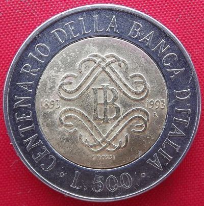 Лот: 2579104. Фото: 1. (№2257/LF) 100 лет банку - 500... Европа