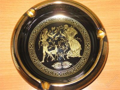 Лот: 1471912. Фото: 1. Пепельница из Греции, ручная работа... Другое (предметы интерьера)