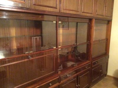Лот: 7794273. Фото: 1. Стенка натуральное дерево, плюс... Гостиные, стенки, горки