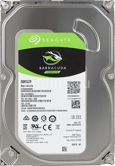 Лот: 11592070. Фото: 1. HDD Seagate BarraCuda ST500DM009... Жёсткие диски