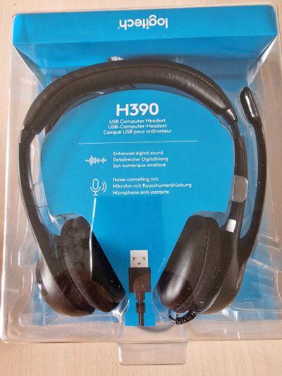 Лот: 20656204. Фото: 1. Гарнитура USB Logitech H390. Наушники, гарнитуры