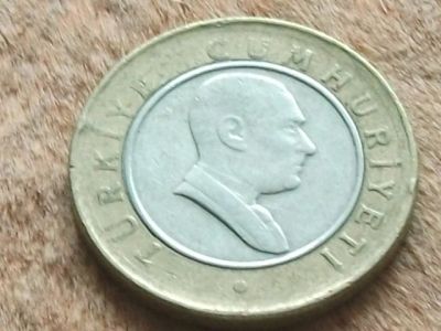 Лот: 11928404. Фото: 1. Монета 50 новых куруш Турция 2005... Ближний восток