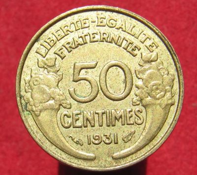 Лот: 16052137. Фото: 1. Франция 50 сантимов, 1931г. Остальные страны