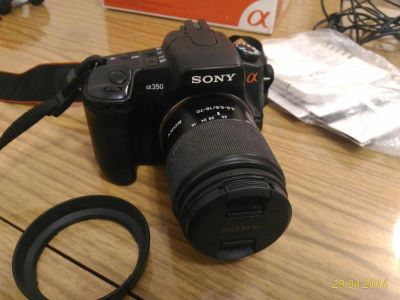 Лот: 7448417. Фото: 1. Зеркальный фотоаппарат Sony DSLR-A350K... Цифровые зеркальные