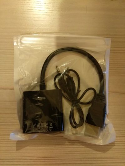 Лот: 11850915. Фото: 1. HDMI & VGA кабель адаптер переходник... Шлейфы, кабели, переходники