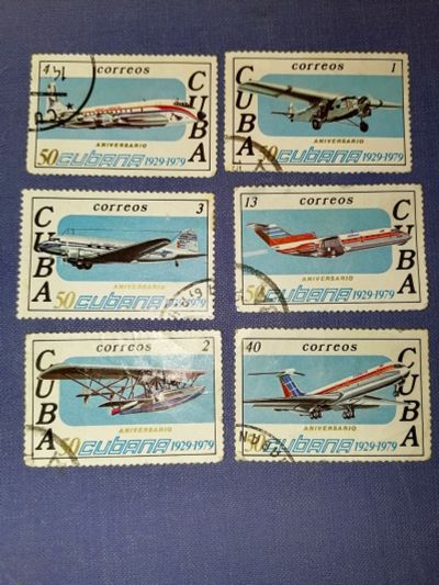 Лот: 24910843. Фото: 1. Авиация Куба 1979 год. Марки