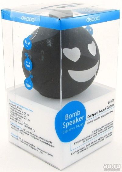 Лот: 9119119. Фото: 1. Акустическая колонка Deppa Bomb... Портативные, беспроводные колонки