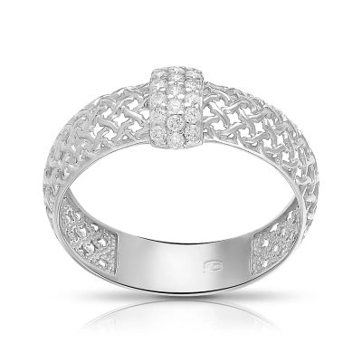 Лот: 23885604. Фото: 1. Кольцо TALANT из серебра с фианитами. Кольца, перстни