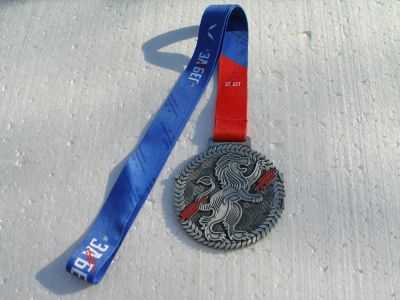 Лот: 10462153. Фото: 1. Медаль " ЗаБег " Первого всероссийского... Памятные медали