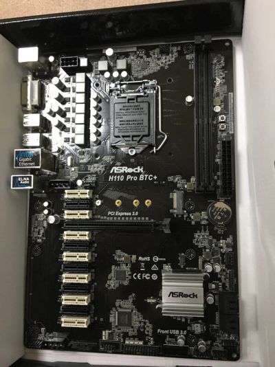 Лот: 10084326. Фото: 1. AsRock H110 Pro BTC+. Материнские платы