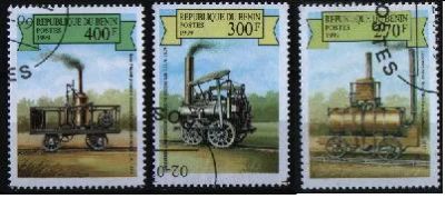 Лот: 8463976. Фото: 1. Бенин 1999г ЖД - 3 марки. Марки