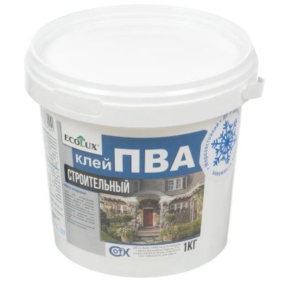 Лот: 24078222. Фото: 1. Клей ПВА Ecolux, строительный... Клеи, герметики, пена монтажная, клейкие ленты