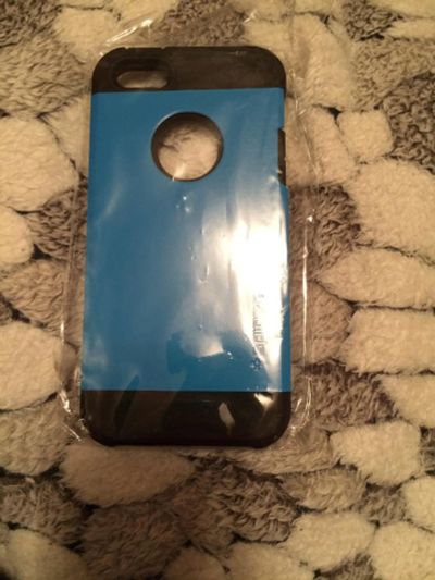 Лот: 6433650. Фото: 1. Чехол на iPhone 5 синий. Чехлы, бамперы