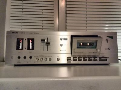 Лот: 4573612. Фото: 1. Винтажная кассетная дека Philips... Кассетные деки, магнитофоны