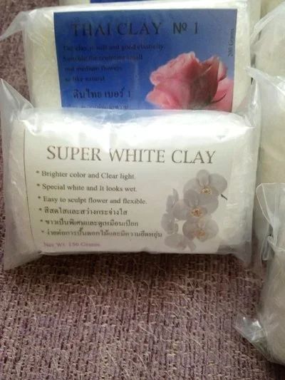 Лот: 16338370. Фото: 1. Супер белая глина тайская (холодный... Лепка из полимерной глины