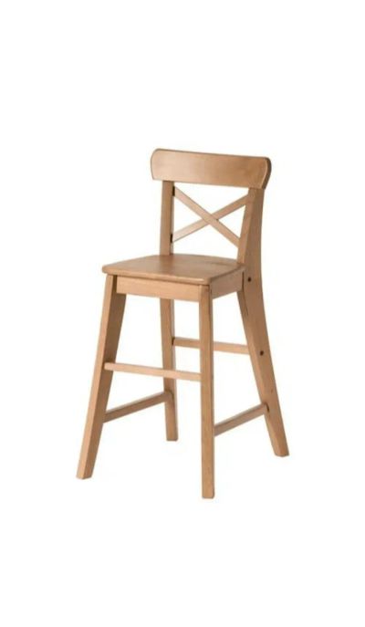 Лот: 25669738. Фото: 1. Детский стул IKEA ингольф, коричневый. Столики, стулья, парты