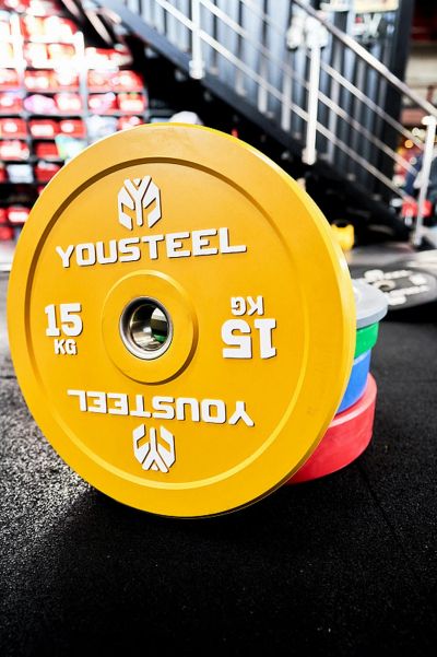 Лот: 24327051. Фото: 1. Диск 15кг YouSteel EVO Bumper... Штанги, блины