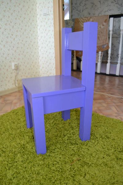 Лот: 4894062. Фото: 1. Стульчик фиолетовый. Столики, стулья, парты