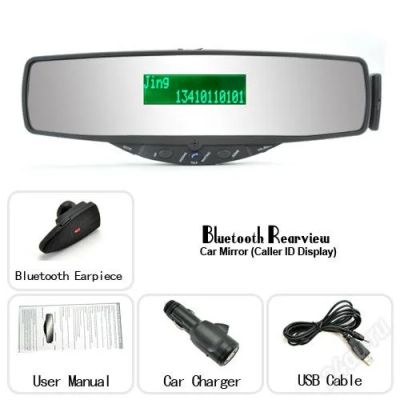 Лот: 1565104. Фото: 1. Громкая связь в Bluetooth зеркале... Электроприборы для автомобиля