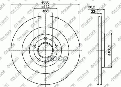 Лот: 21869823. Фото: 1. Диск Тормозной Tg8k0615601crn1734vtiguar... Тормозная система