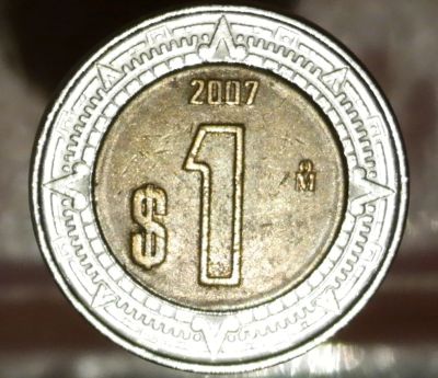 Лот: 8468070. Фото: 1. Экзотика с рубля (3307) Мексика. Остальные страны