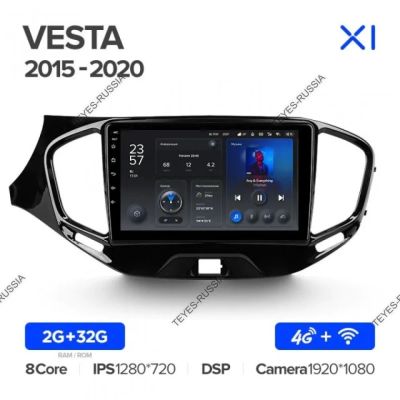 Лот: 20758993. Фото: 1. Магнитола Teyes X1 Lada Vesta... Автомагнитолы