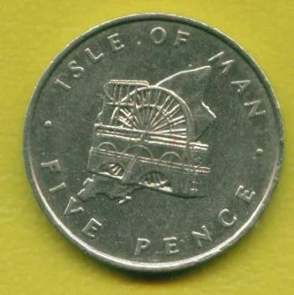 Лот: 8830955. Фото: 1. Остров Мэн 5 пенсов 1976 (с178... Великобритания и острова
