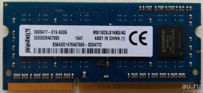 Лот: 14614793. Фото: 1. Память для ноутбука DDR3L Kingston... Оперативная память