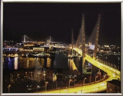 Лот: 21291048. Фото: 1. Картина Владивостокские мосты... Произведения