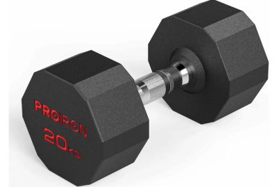 Лот: 24767423. Фото: 1. Гантель обрезиненная 20кг PROIRON... Гантели