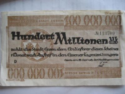 Лот: 15077784. Фото: 1. 100 миллионов марок германия... Германия и Австрия