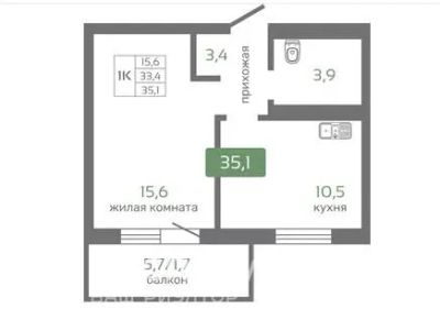 Лот: 21673524. Фото: 1. Продажа Квартира Красноярск, Бугач... Квартиры, студии