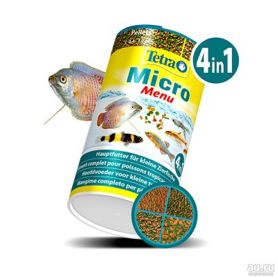 Лот: 17102535. Фото: 1. TETRA Micro Mеnu 100ml 4 вида... Корма