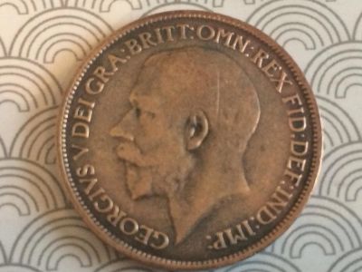 Лот: 10708954. Фото: 1. Великобритания 1/2 пенни 1919... Великобритания и острова