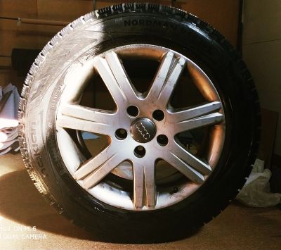 Лот: 12037356. Фото: 1. Диски audi резина nokian. Шины на дисках