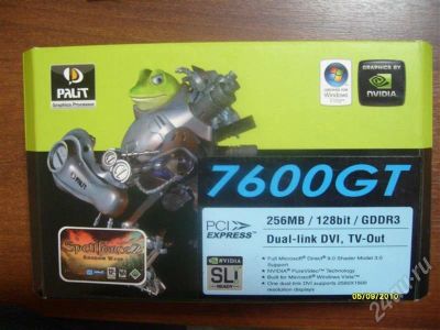 Лот: 640420. Фото: 1. NVIDIA 7600GT Palit DDR3. Видеокарты