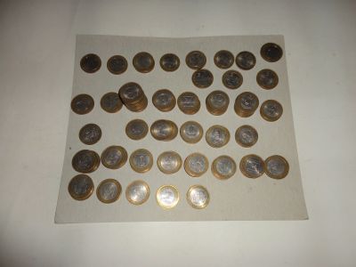 Лот: 12733290. Фото: 1. 10 руб., биметалл, (114 шт.). Россия после 1991 года