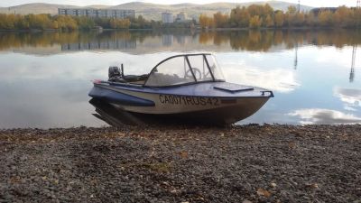 Лот: 14940650. Фото: 1. Обь-1 с Yamaha 9.9 не подлежит... Лодки и катера