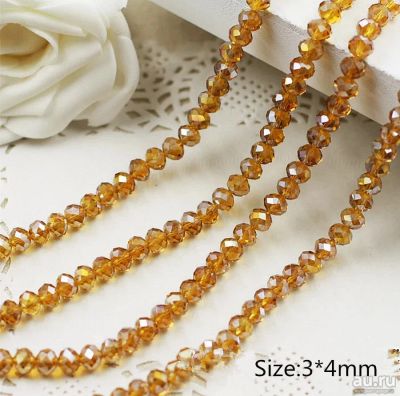 Лот: 8605128. Фото: 1. roundelle кристалл 3*4 мм 100... Бижутерия ручной работы