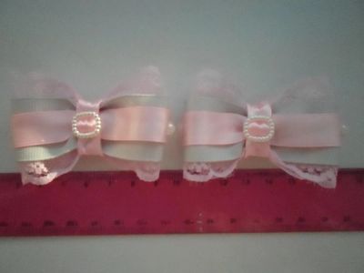 Лот: 8834302. Фото: 1. Заколки бантики. Цветы из ткани